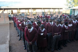 Assembly on a cold winter morning