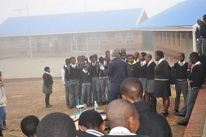 Outdoor demonstrations as no electricity at the school