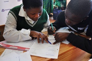 Learners preparing letters